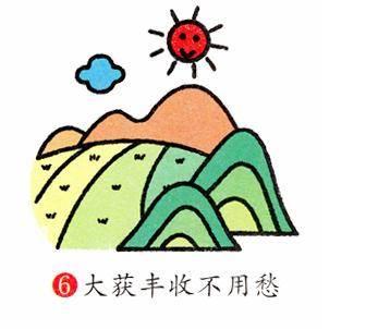 稻田简笔画 稻田简笔画图片大全