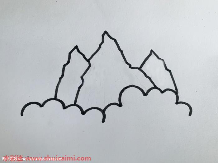 山怎么画 山简笔画图片大全带颜色
