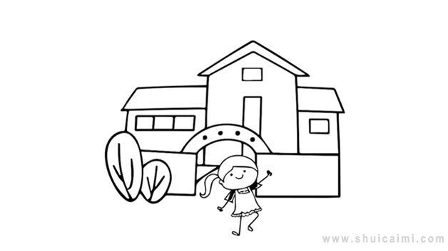 我爱幼儿园简笔画怎么画 我爱幼儿园简笔画好看