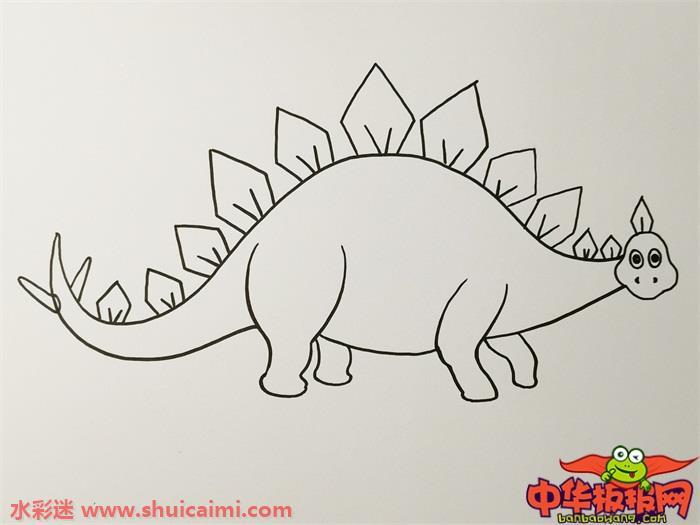 剑龙怎么画 剑龙简笔画简单又漂亮彩色