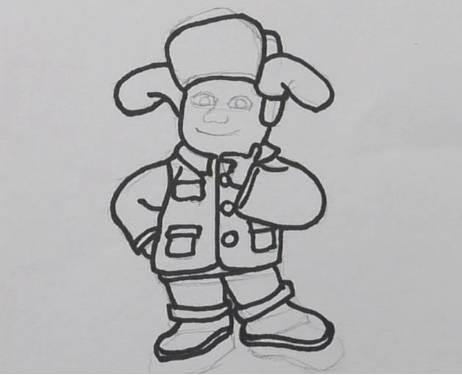 光头强简笔画 光头强简笔画彩色