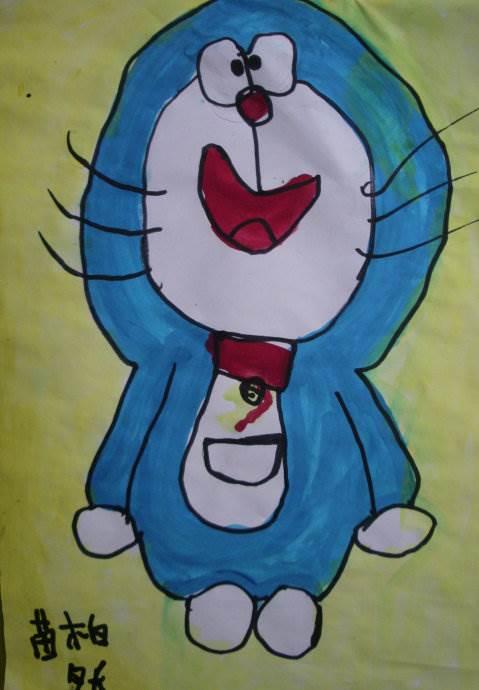 哆啦a梦简笔画带颜色 哆啦a梦简笔画图片