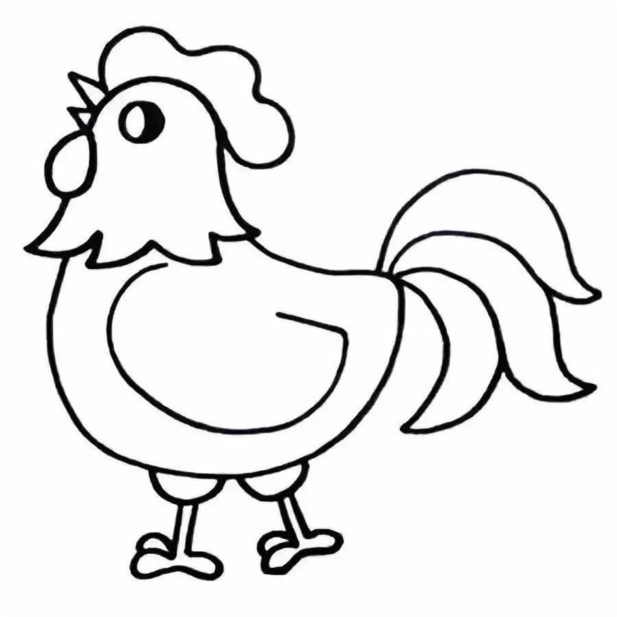 公鸡简笔画图片大全 公鸡简笔画彩图