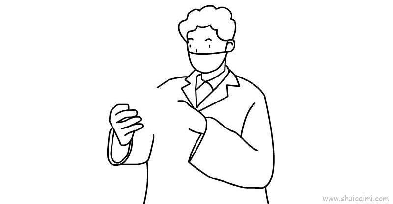 男医生儿童画怎么画 男医生简笔画简单