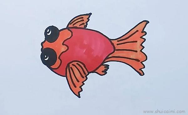 金鱼儿童画怎么画？金鱼儿童画的画法步骤教程