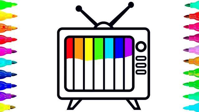 电视简笔画 电视简笔画彩色