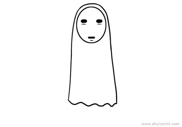 无脸男儿童画怎么画 无脸男简笔画步骤