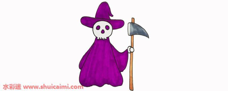 可爱又简单的死神简笔画步骤图解分享