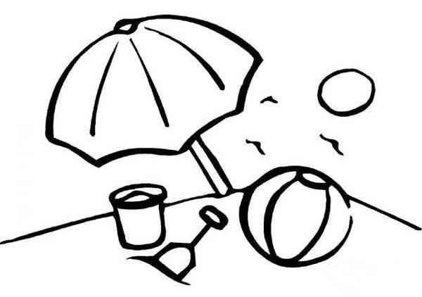 沙滩简笔画 沙滩简笔画海边彩色