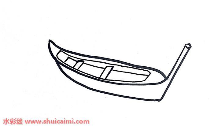 独木舟怎么画 独木舟简笔画简单彩色