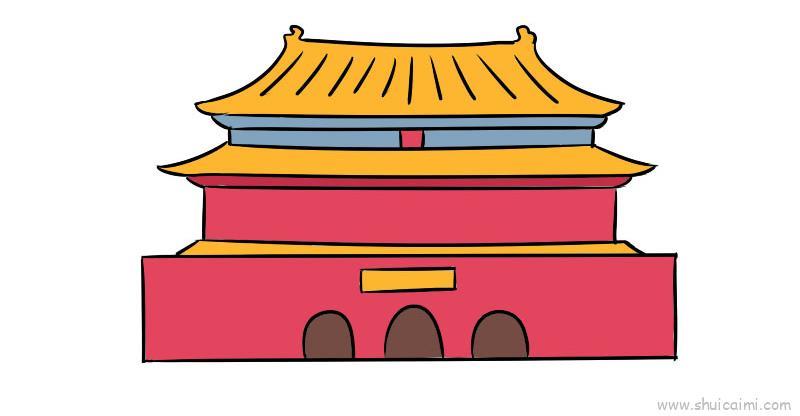 故宫儿童画怎么画 故宫简笔画步骤