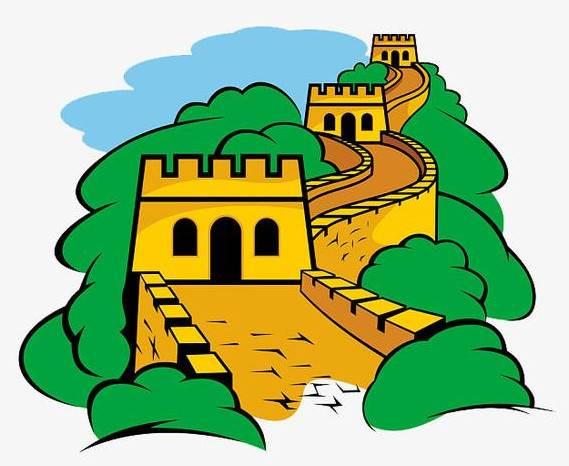 儿童简笔画长城 儿童简笔画长城彩色