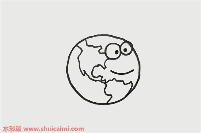 地球怎么画 地球简笔画简单易画彩色