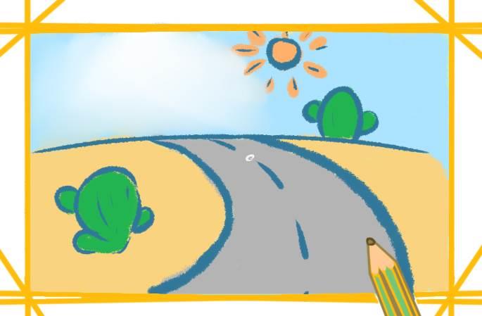 马路简笔画 马路简笔画图片