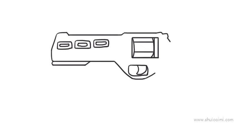 吃鸡枪儿童画怎么画 吃鸡枪简笔画图片大全