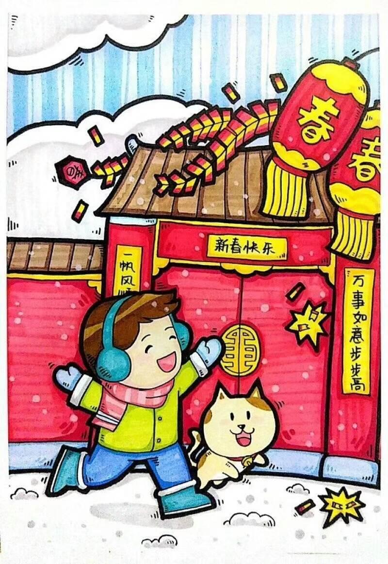 中国传统节日简笔画 中国传统节日简笔画图片大全彩色