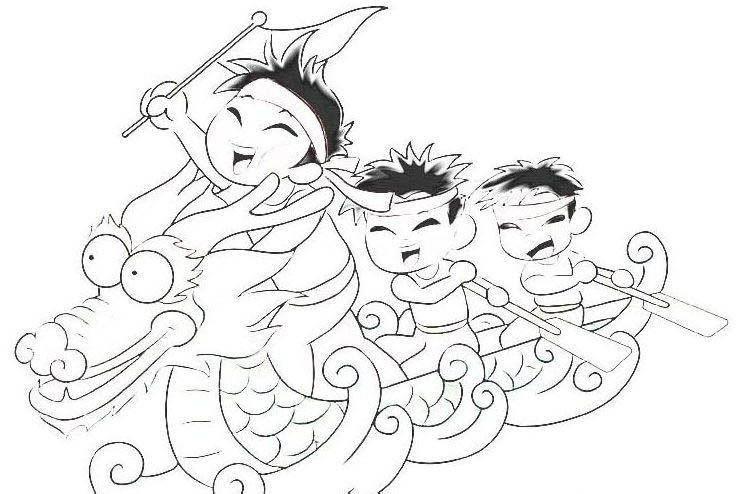 划龙舟简笔画