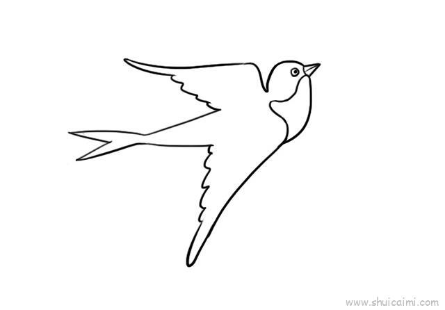 小燕子儿童画怎么画 小燕子简笔画顺序