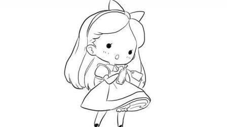 可爱的小女孩简笔画 美丽可爱的小女孩简笔画