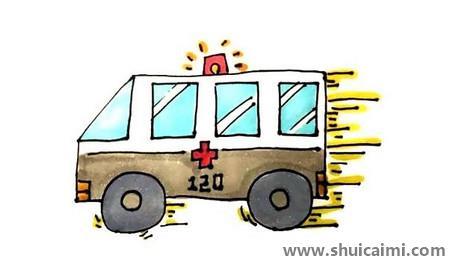 120救护车儿童简笔画