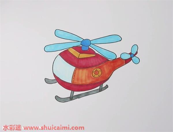 直升机怎么画 直升机简笔画画法