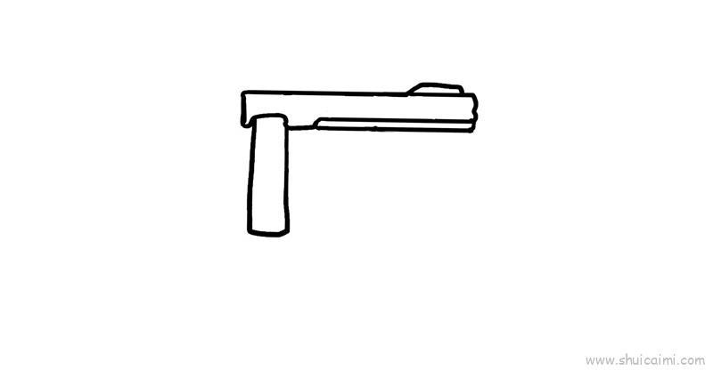 机关枪儿童画怎么画 机关枪简笔画画法