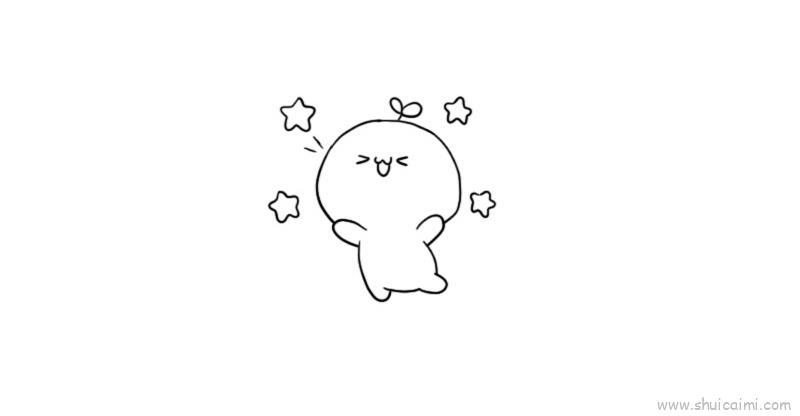 长颜草团子儿童画怎么画 长颜草团子简笔画图片大全