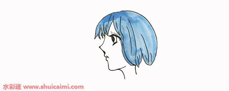 卡通人物动漫侧脸简笔画图片教程
