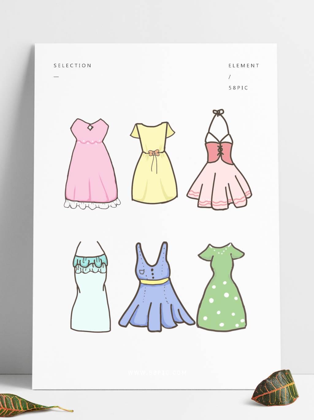 连衣裙简笔画 连衣裙简笔画图片大全