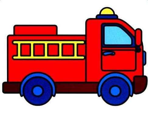消防车简笔画 消防车简笔画图片大全