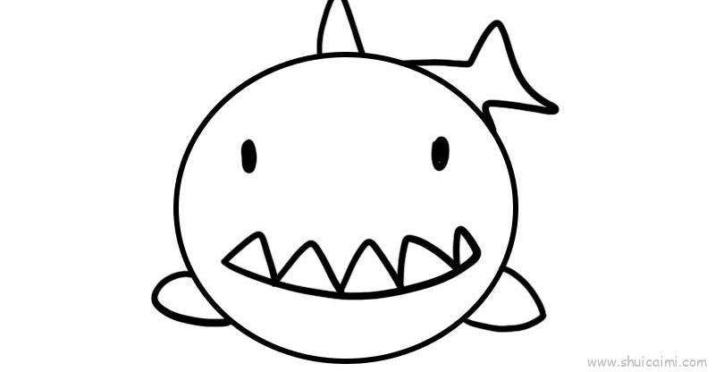 鲨鱼儿童画怎么画 鲨鱼简笔画画法