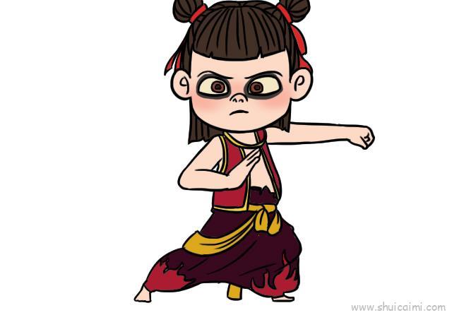 哪吒儿童画怎么画 哪吒简笔画顺序