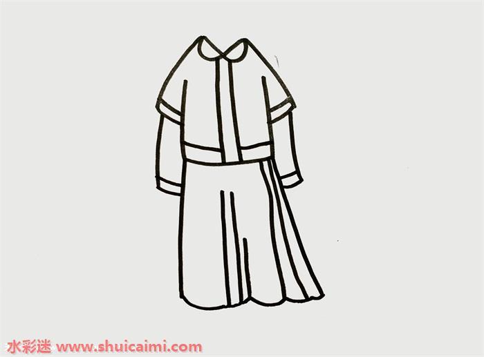 古风裙子怎么画 古风裙子简笔画图片大全带颜色