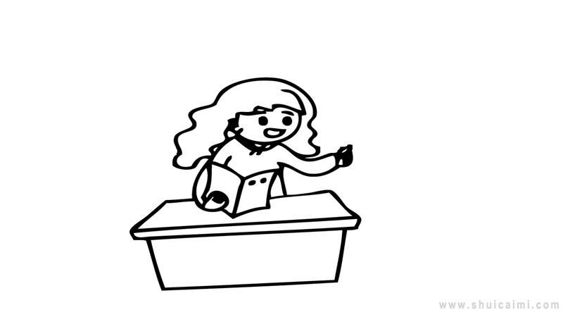 我老师简笔画怎么画 我老师简笔画图片