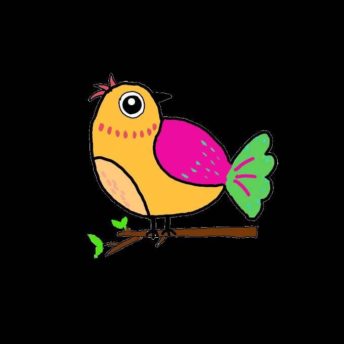 简笔画小鸟 简笔画小鸟可爱简单漂亮