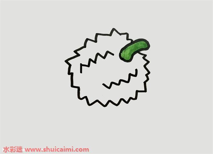 榴莲怎么画 榴莲简笔画简单好看彩色