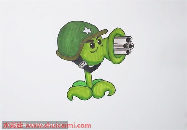 机枪射手怎么画 机枪射手简笔画图片彩色