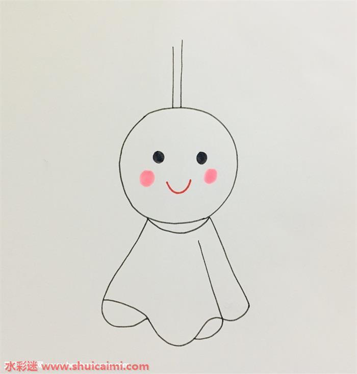 晴天娃娃怎么画 晴天娃娃简笔画画法