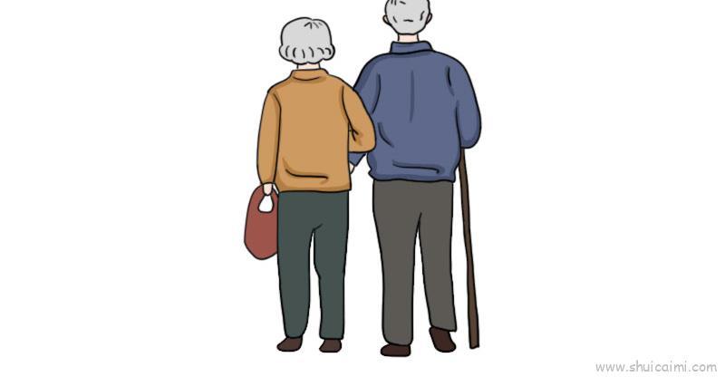 父母背影儿童画怎么画 父母背影简笔画简单