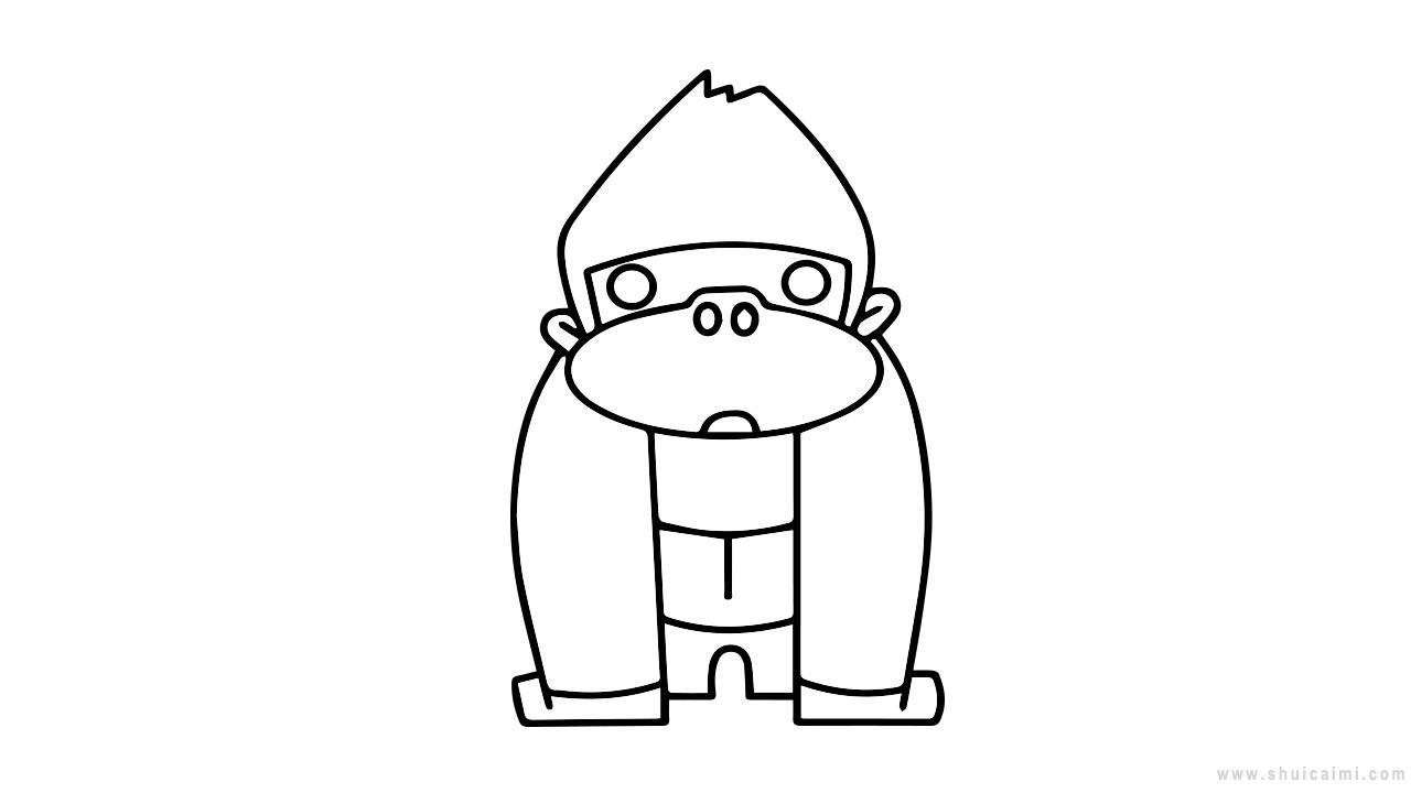 儿童简笔画猩猩的详细教程大全