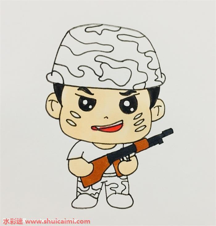 特种兵怎么画 特种兵简笔画步骤图