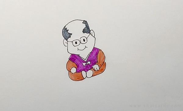爷爷简笔画怎么画 爷爷简笔画画法