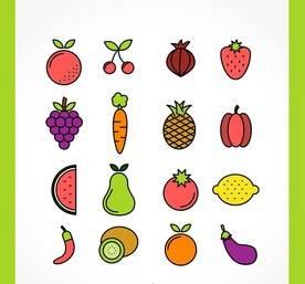 水果蔬菜简笔画图片大全 水果蔬菜简笔画图片大全大图彩色