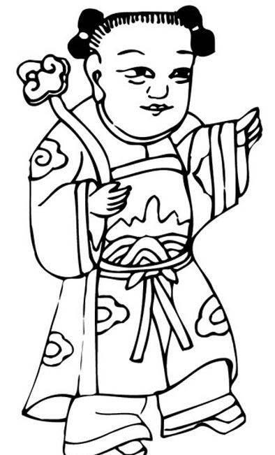 禄星简笔画怎么画 眀星简笔画