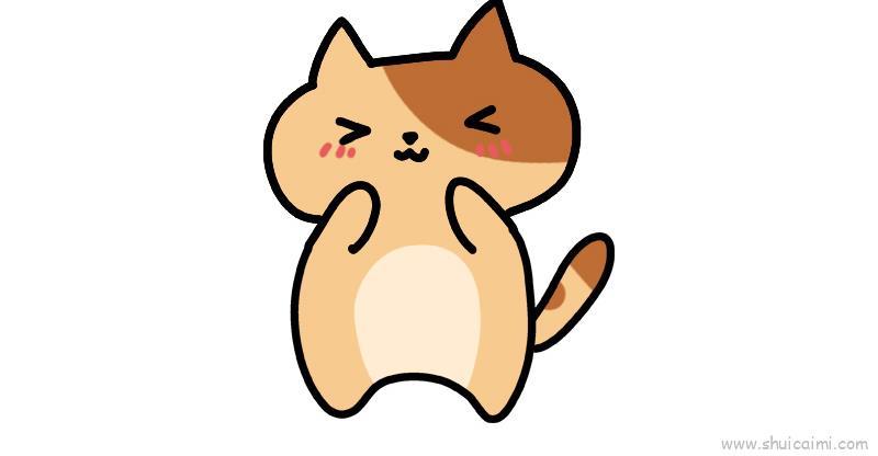 小花猫儿童画怎么画 小花猫简笔画好看