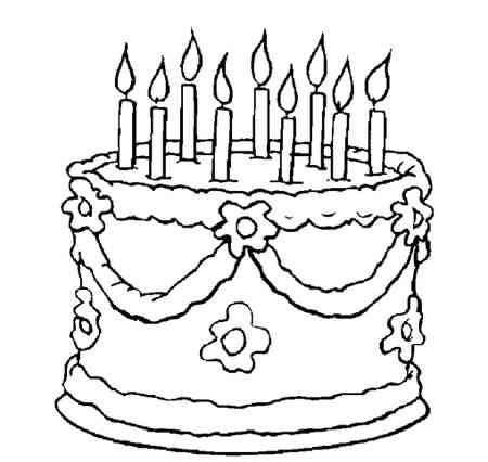 生日蛋糕简笔画 生日蛋糕简笔画可爱