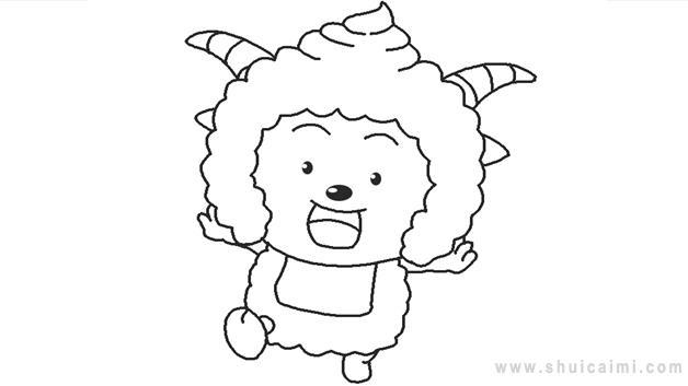 懒羊羊简笔画怎么画 懒羊羊简笔画图片