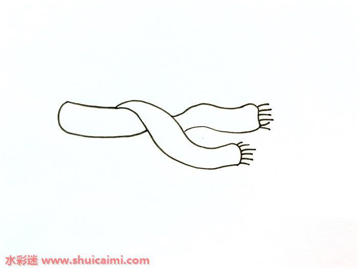 圣诞围巾怎么画 圣诞围巾简笔画图片带颜色