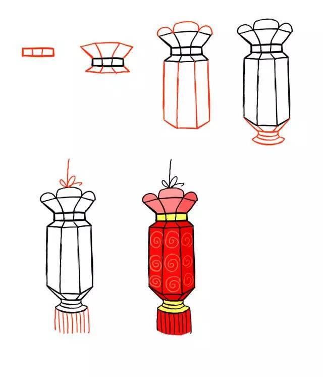 鞭炮灯笼图片简笔画 鞭炮灯笼图片简笔画大全