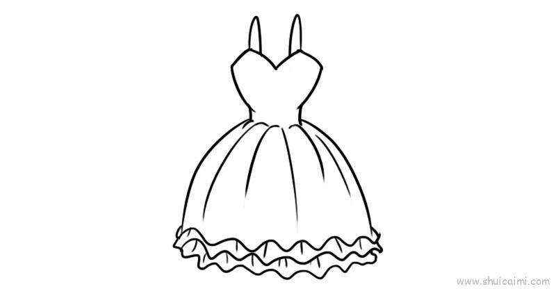 公主裙晚礼服儿童画怎么画 公主裙晚礼服简笔画简单又好看